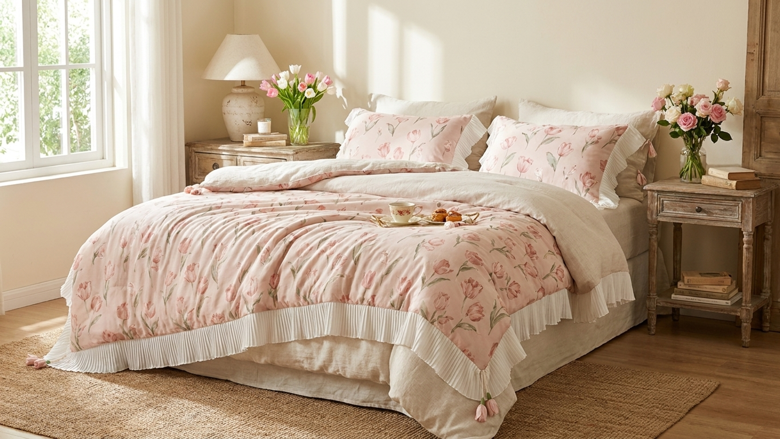 What Makes Bedding Feel Artisan? A Guide to Jacquard, Ruffles and Embroidery