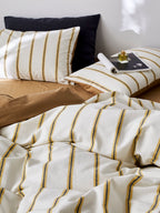 Amber Harbor Stripe Washed Cotton Duvet Cover original reference image 8