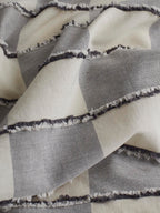 Ashwood Fringe Check Cotton Clipped Jacquard Duvet Cover original reference image 5