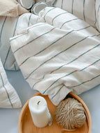 Atelier Chenille Stripe Cotton Duvet Cover original reference image 4