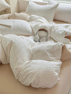 Atelier Chenille Stripe Cotton Duvet Cover original reference image 12