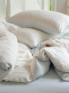 Atelier Chenille Stripe Cotton Duvet Cover original reference image 14