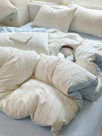 Atelier Chenille Stripe Cotton Duvet Cover original reference image 18