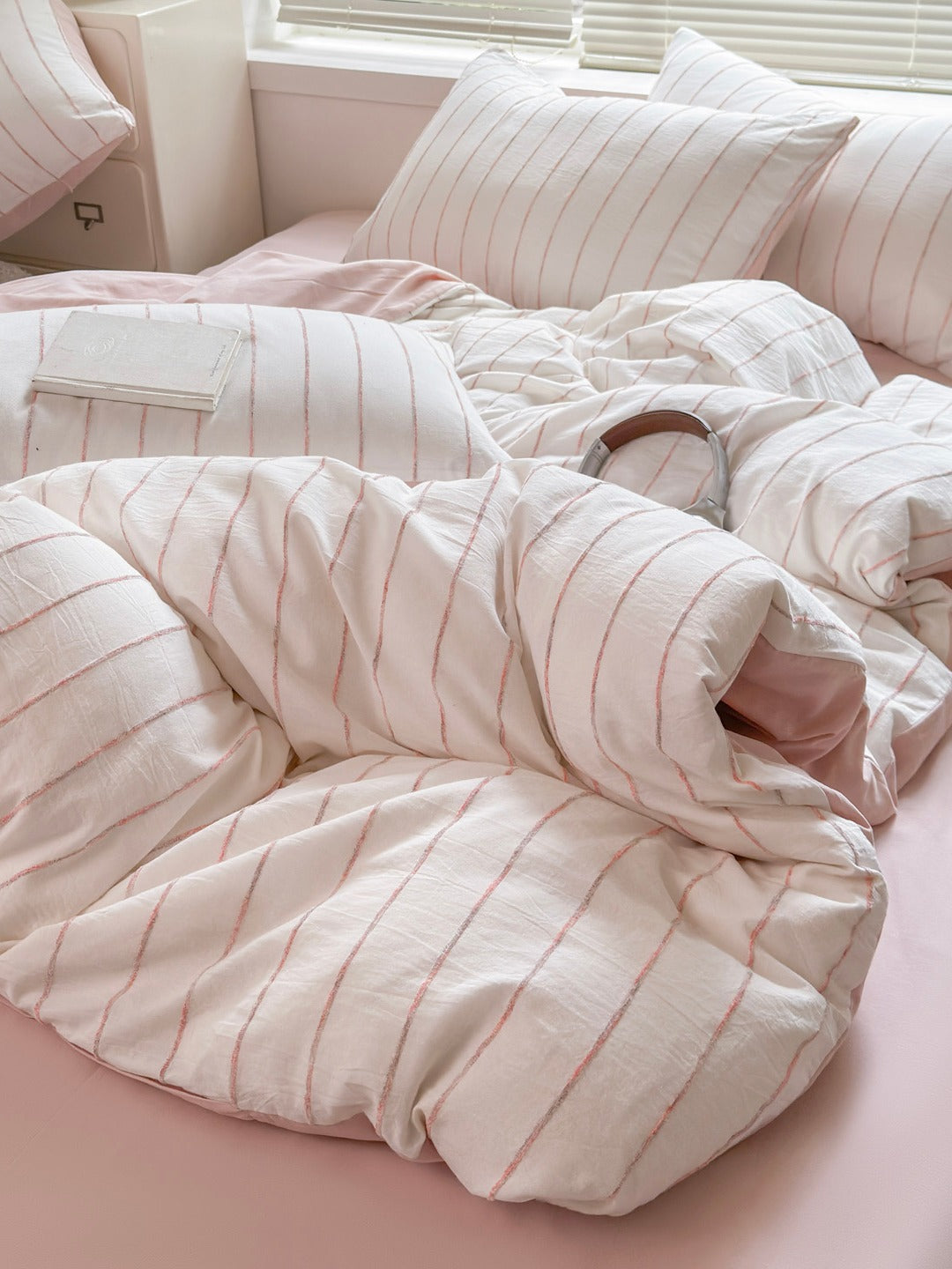 Atelier Chenille Stripe Cotton Duvet Cover original reference image 24