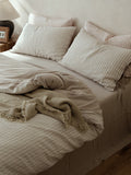 Atelier Pleat Jacquard Linen Cotton Duvet Cover original reference image 1