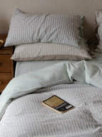 Atelier Pleat Jacquard Linen Cotton Duvet Cover original reference image 10