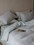 Atelier Pleat Jacquard Linen Cotton Duvet Cover original reference image 11