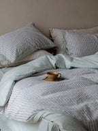 Atelier Pleat Jacquard Linen Cotton Duvet Cover original reference image 12