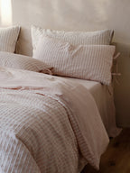 Atelier Pleat Jacquard Linen Cotton Duvet Cover original reference image 14