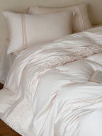 Atelier Smocked Pleat Washed Tencel Duvet Cover original reference image 3