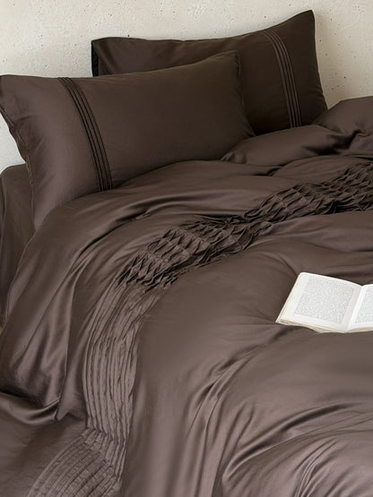 Atelier Smocked Pleat Washed Tencel Duvet Cover original reference image 10
