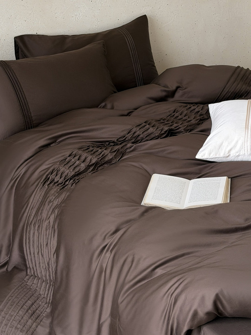 Atelier Smocked Pleat Washed Tencel Duvet Cover original reference image 11