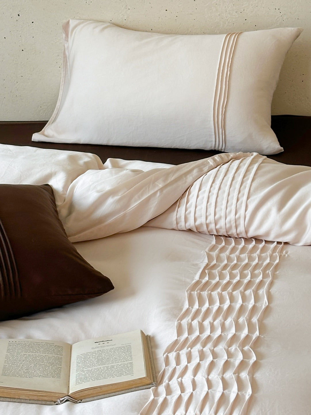 Atelier Smocked Pleat Washed Tencel Duvet Cover original reference image 13