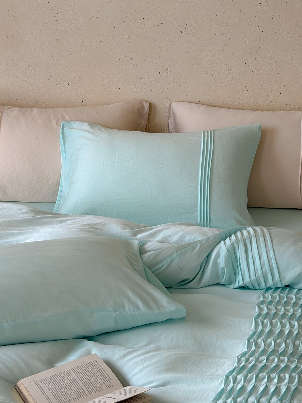 Atelier Smocked Pleat Washed Tencel Duvet Cover original reference image 19