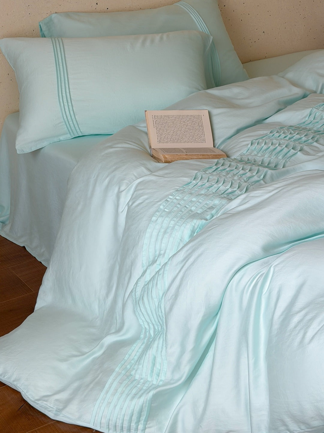 Atelier Smocked Pleat Washed Tencel Duvet Cover original reference image 21