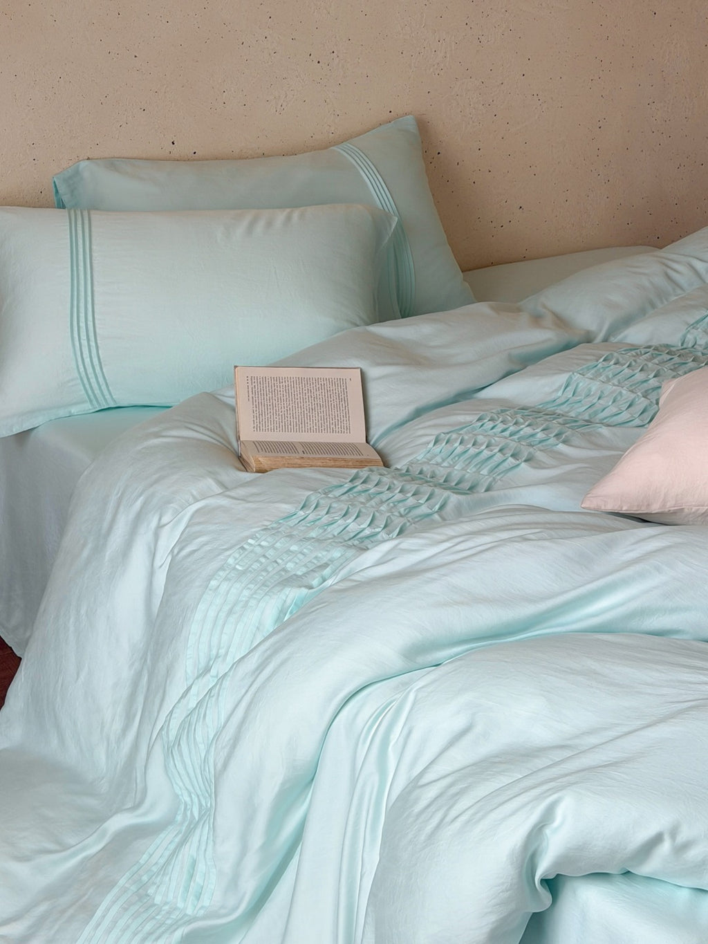 Atelier Smocked Pleat Washed Tencel Duvet Cover original reference image 22