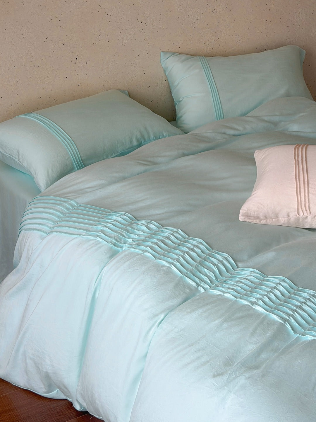 Atelier Smocked Pleat Washed Tencel Duvet Cover original reference image 23