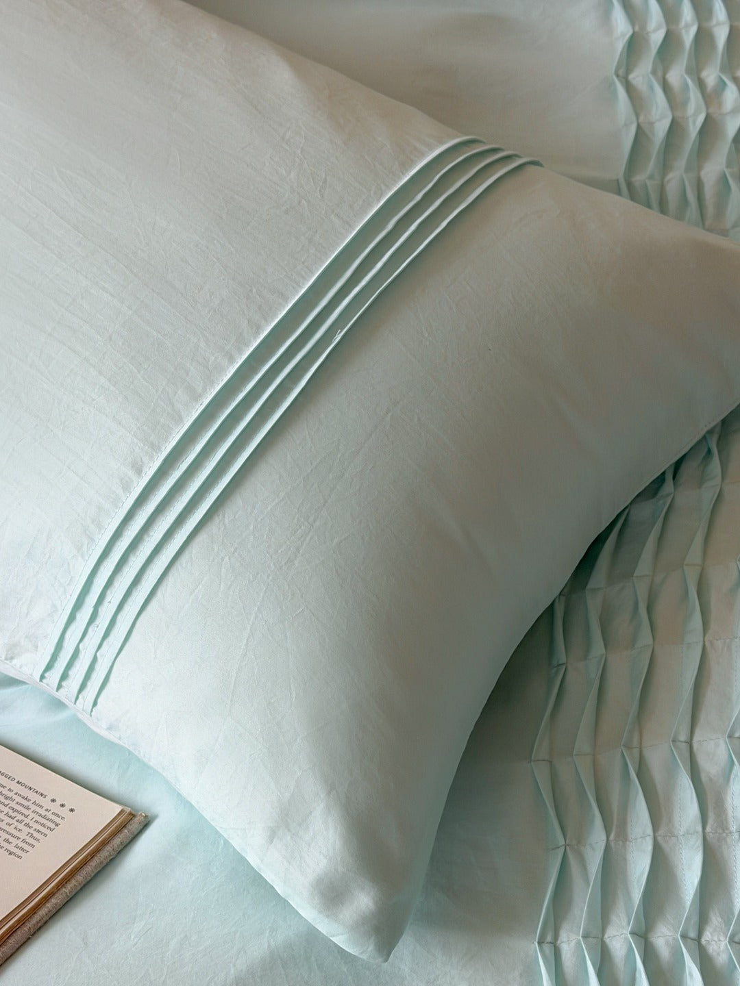Atelier Smocked Pleat Washed Tencel Duvet Cover original reference image 24