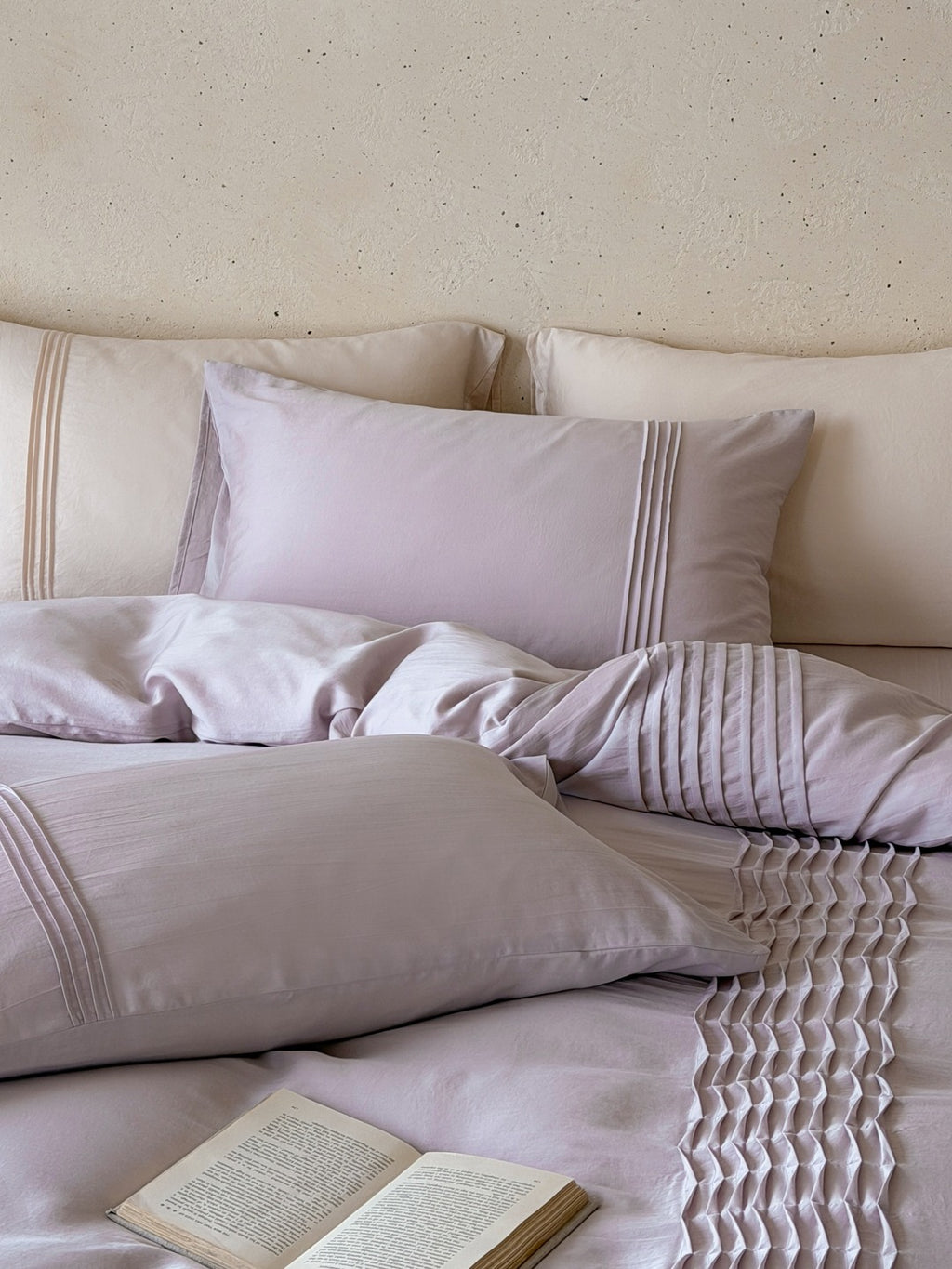 Atelier Smocked Pleat Washed Tencel Duvet Cover original reference image 31