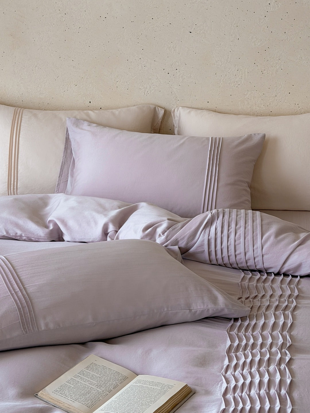 Atelier Smocked Pleat Washed Tencel Duvet Cover original reference image 31