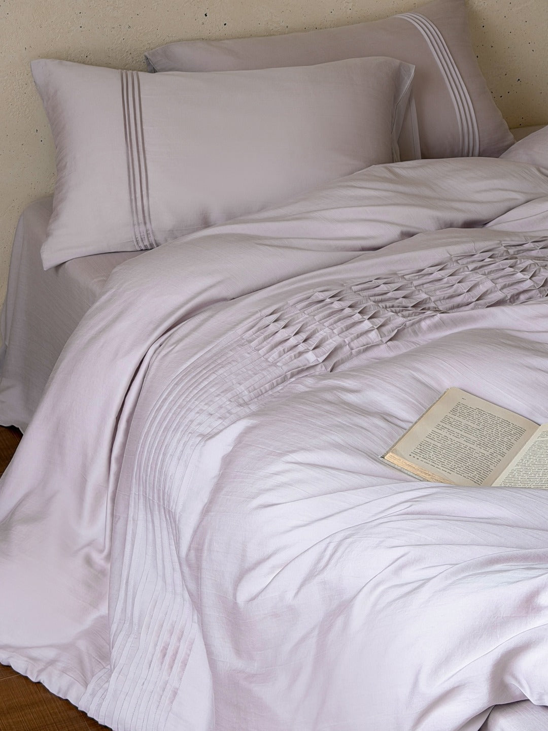 Atelier Smocked Pleat Washed Tencel Duvet Cover original reference image 34