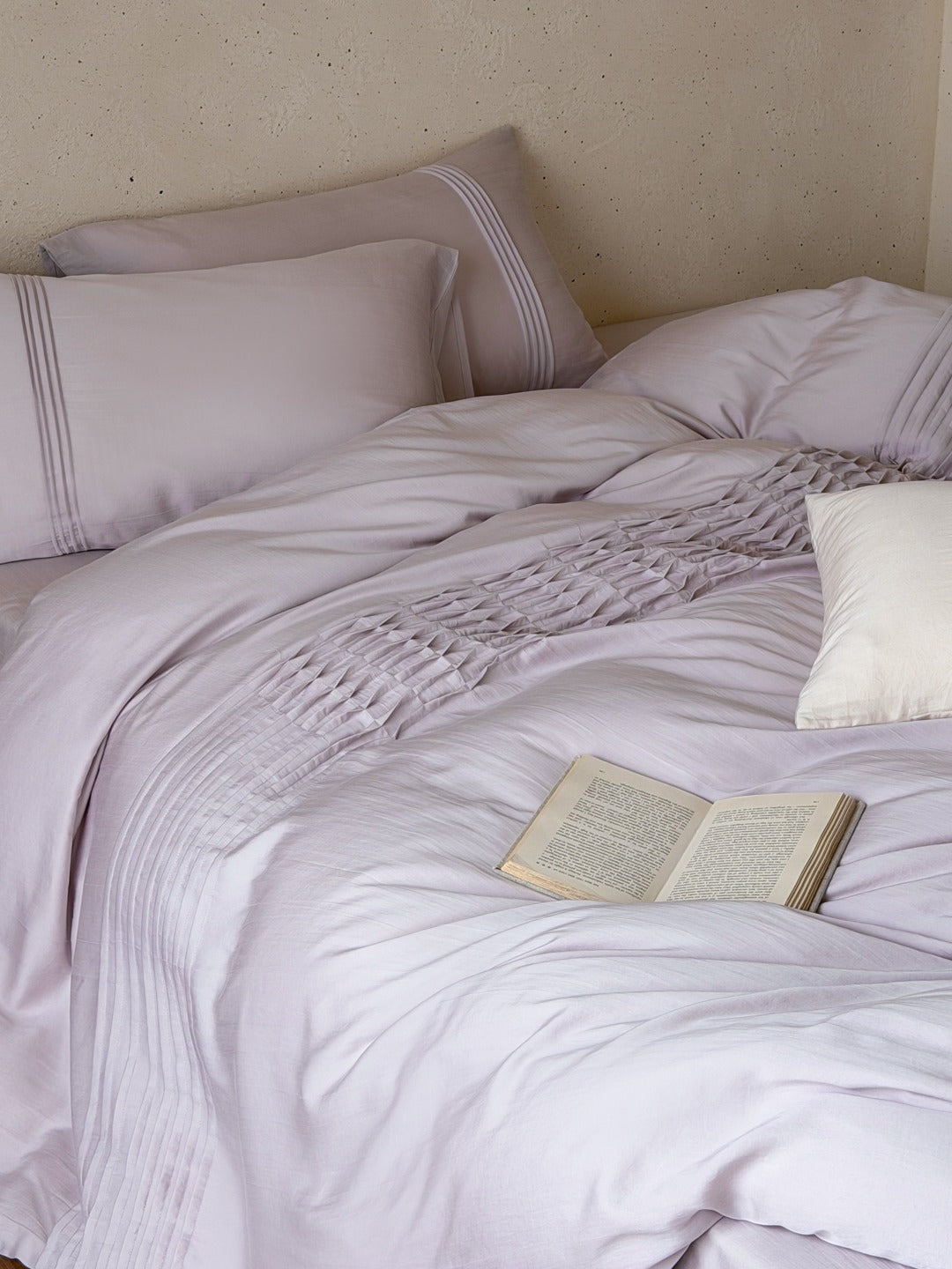 Atelier Smocked Pleat Washed Tencel Duvet Cover original reference image 35