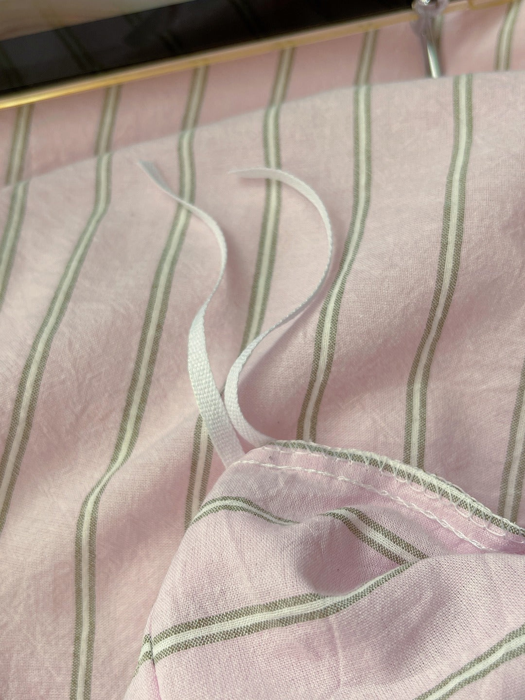 Auden Stripe Washed Cotton Duvet Cover original reference image 4