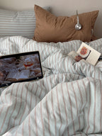 Auden Stripe Washed Cotton Duvet Cover original reference image 7