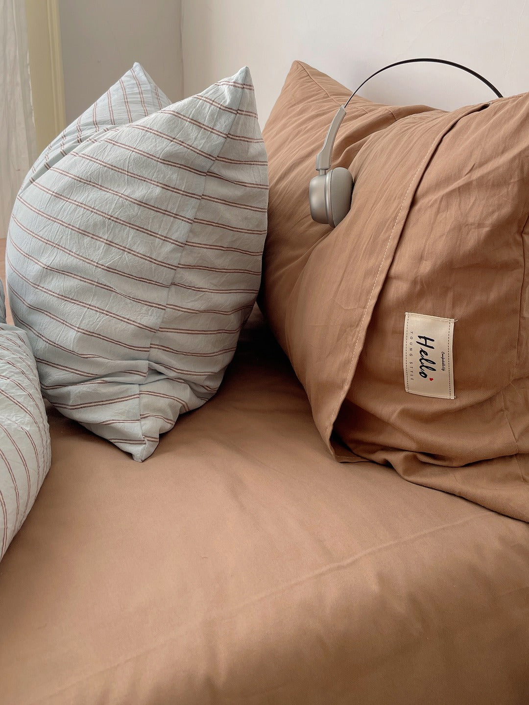 Auden Stripe Washed Cotton Duvet Cover original reference image 8