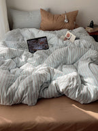 Auden Stripe Washed Cotton Duvet Cover original reference image 12