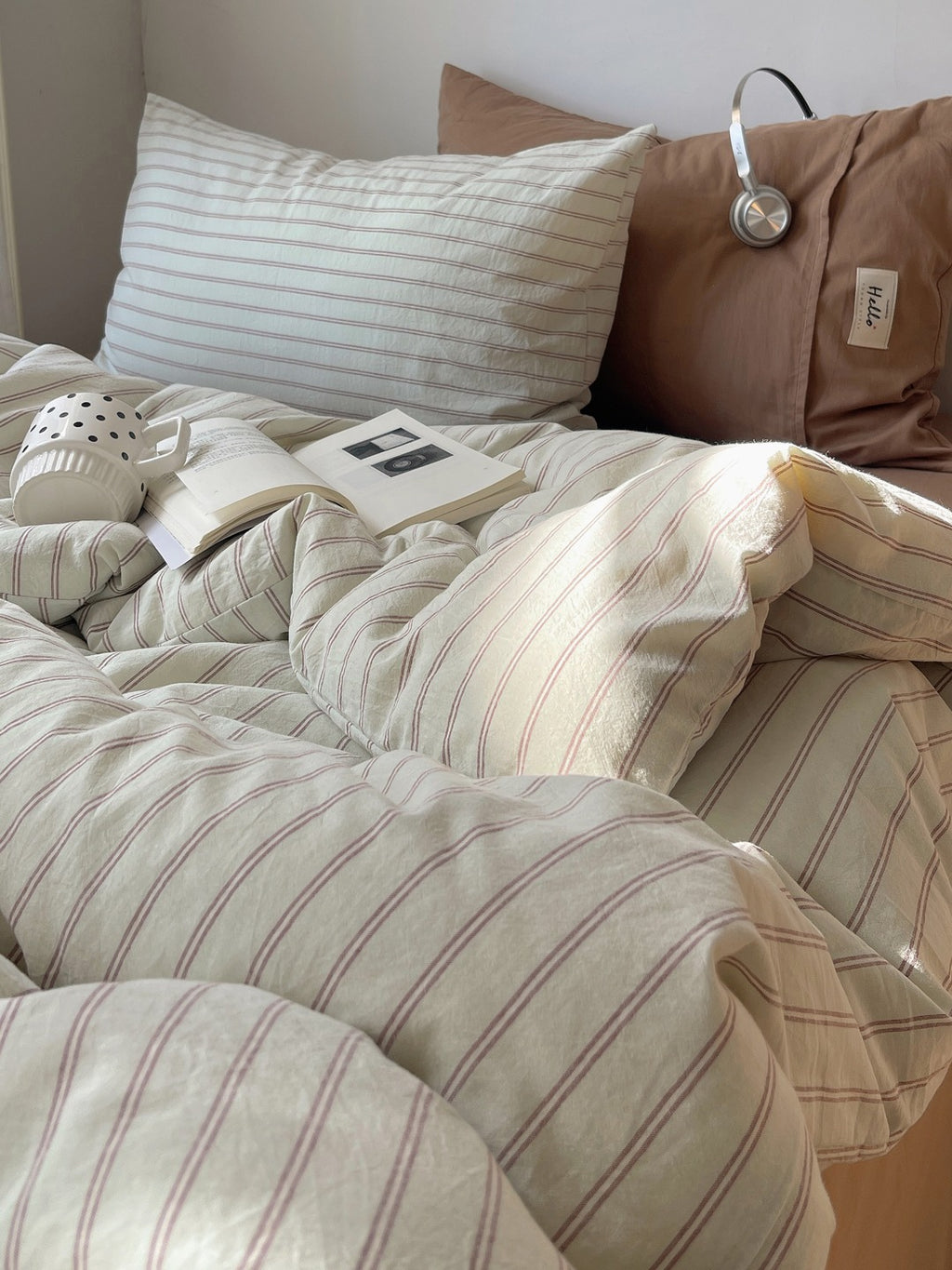 Auden Stripe Washed Cotton Duvet Cover original reference image 13