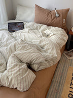 Auden Stripe Washed Cotton Duvet Cover original reference image 18