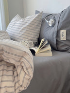 Auden Stripe Washed Cotton Duvet Cover original reference image 19