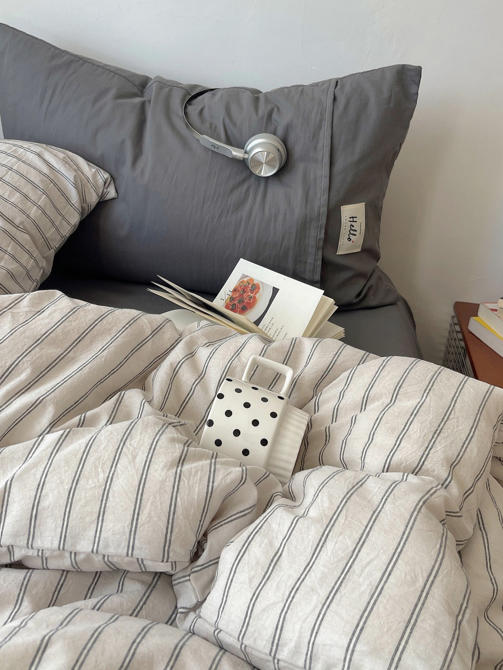 Auden Stripe Washed Cotton Duvet Cover original reference image 21
