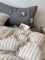 Auden Stripe Washed Cotton Duvet Cover original reference image 21