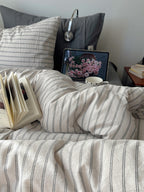 Auden Stripe Washed Cotton Duvet Cover original reference image 23