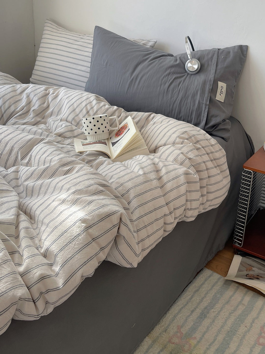 Auden Stripe Washed Cotton Duvet Cover original reference image 24