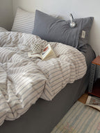 Auden Stripe Washed Cotton Duvet Cover original reference image 24