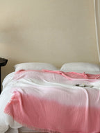 Aurora Ombre Cotton Tassel Throw Blanket original reference image 4