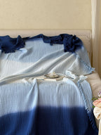 Aurora Ombre Cotton Tassel Throw Blanket original reference image 24