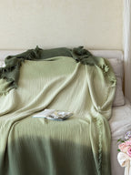 Aurora Ombre Cotton Tassel Throw Blanket original reference image 36