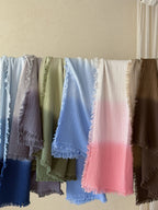 Aurora Ombre Cotton Tassel Throw Blanket original reference image 39