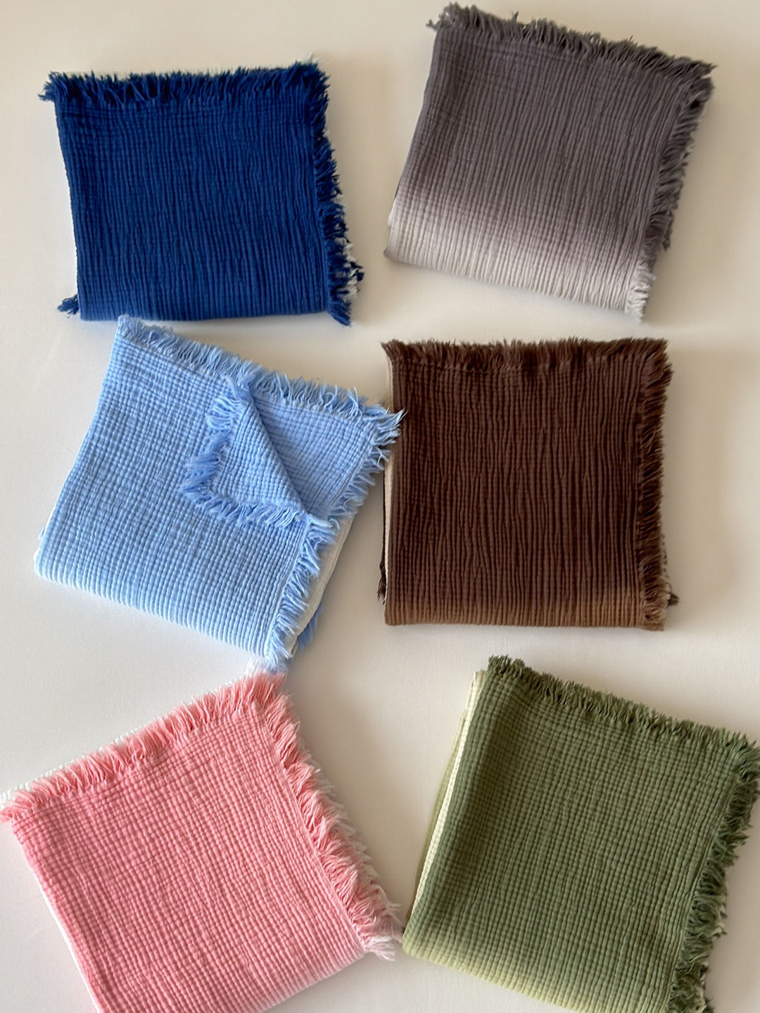 Aurora Ombre Cotton Tassel Throw Blanket original reference image 40