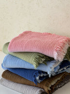Aurora Ombre Cotton Tassel Throw Blanket original reference image 42