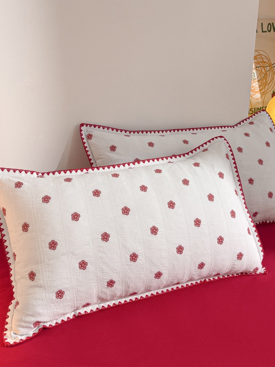 Bliss Floral Clip Jacquard Brushed Cotton Duvet Cover original reference image 2