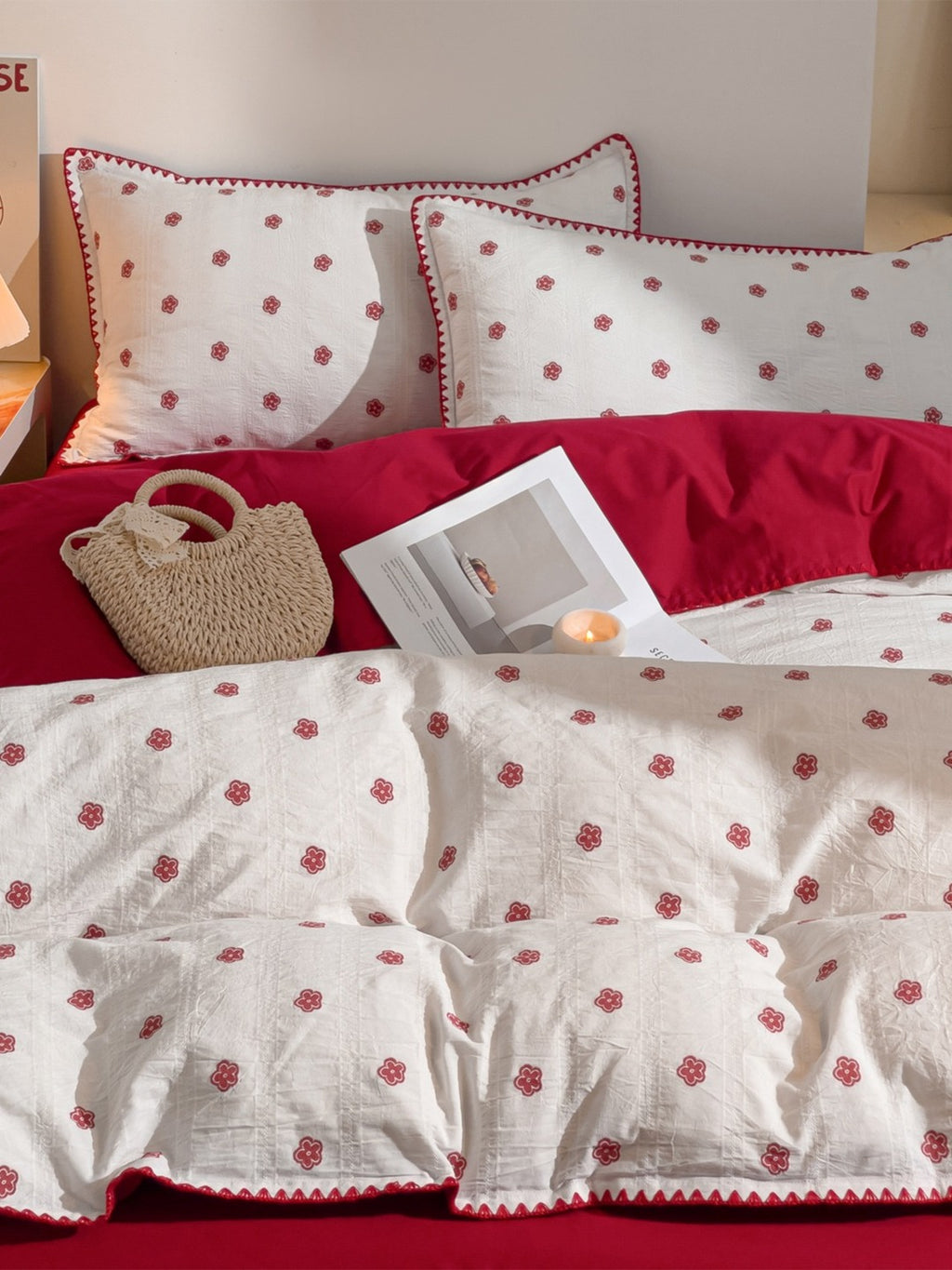 Bliss Floral Clip Jacquard Brushed Cotton Duvet Cover original reference image 5