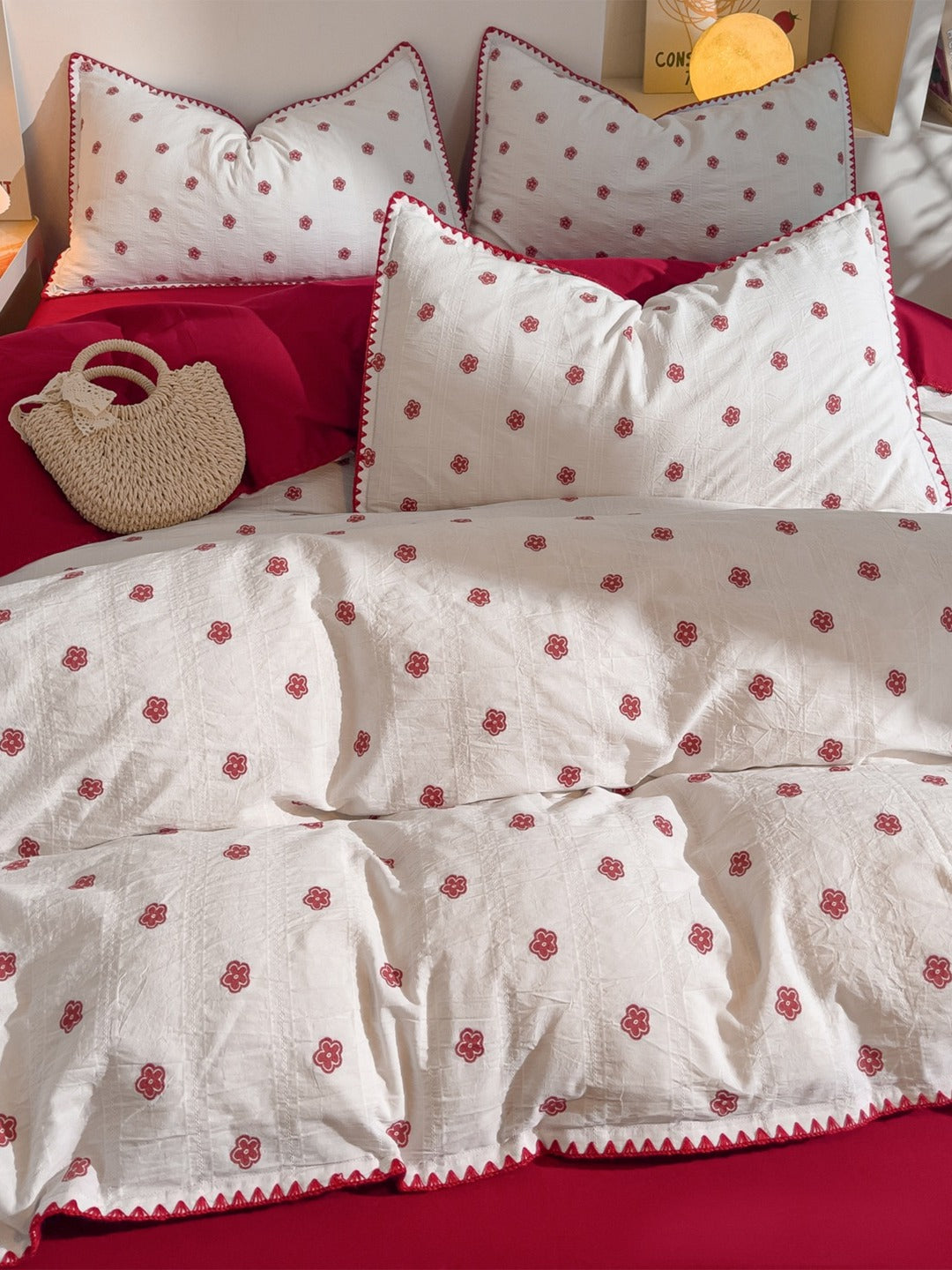 Bliss Floral Clip Jacquard Brushed Cotton Duvet Cover original reference image 6