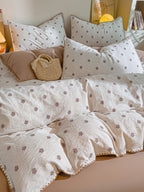 Bliss Floral Clip Jacquard Brushed Cotton Duvet Cover original reference image 12