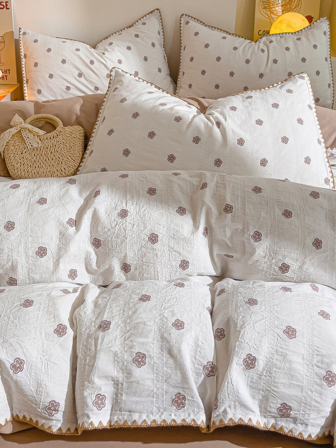 Bliss Floral Clip Jacquard Brushed Cotton Duvet Cover original reference image 13