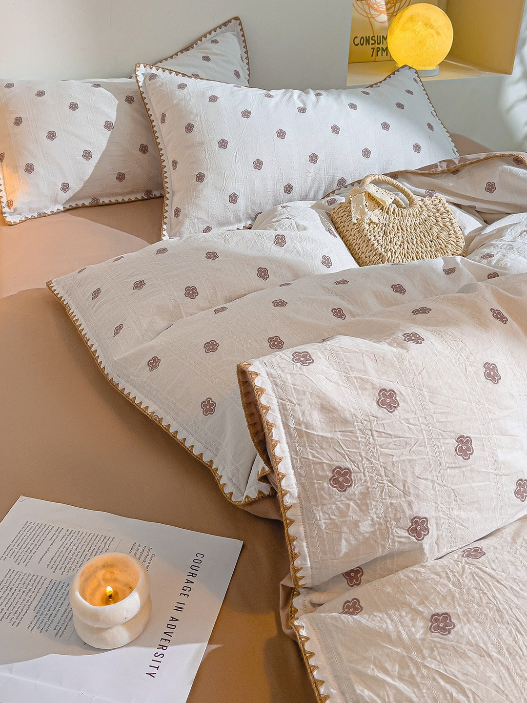 Bliss Floral Clip Jacquard Brushed Cotton Duvet Cover original reference image 14